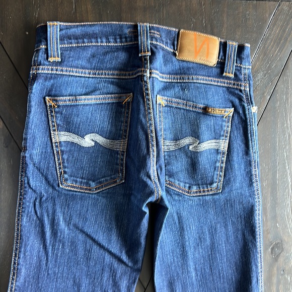 Navy blue distressed Nudie jeans - Picture 6 of 8